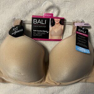 Bali Comfort Beige/Tan Wirefree Lined Bra Size 40D